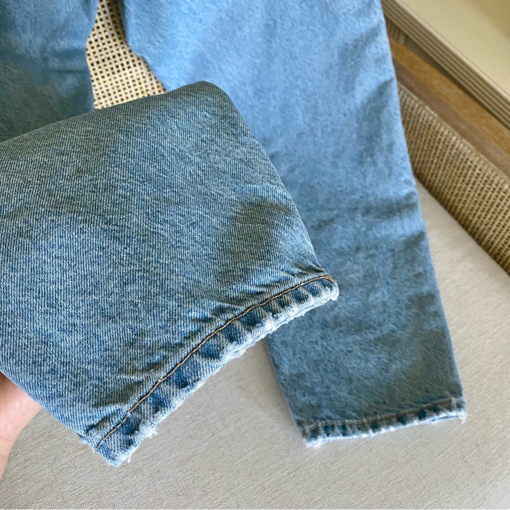 Zara High Rise Mom Fit Ankle Denim Jeans - Picture 5 of 13